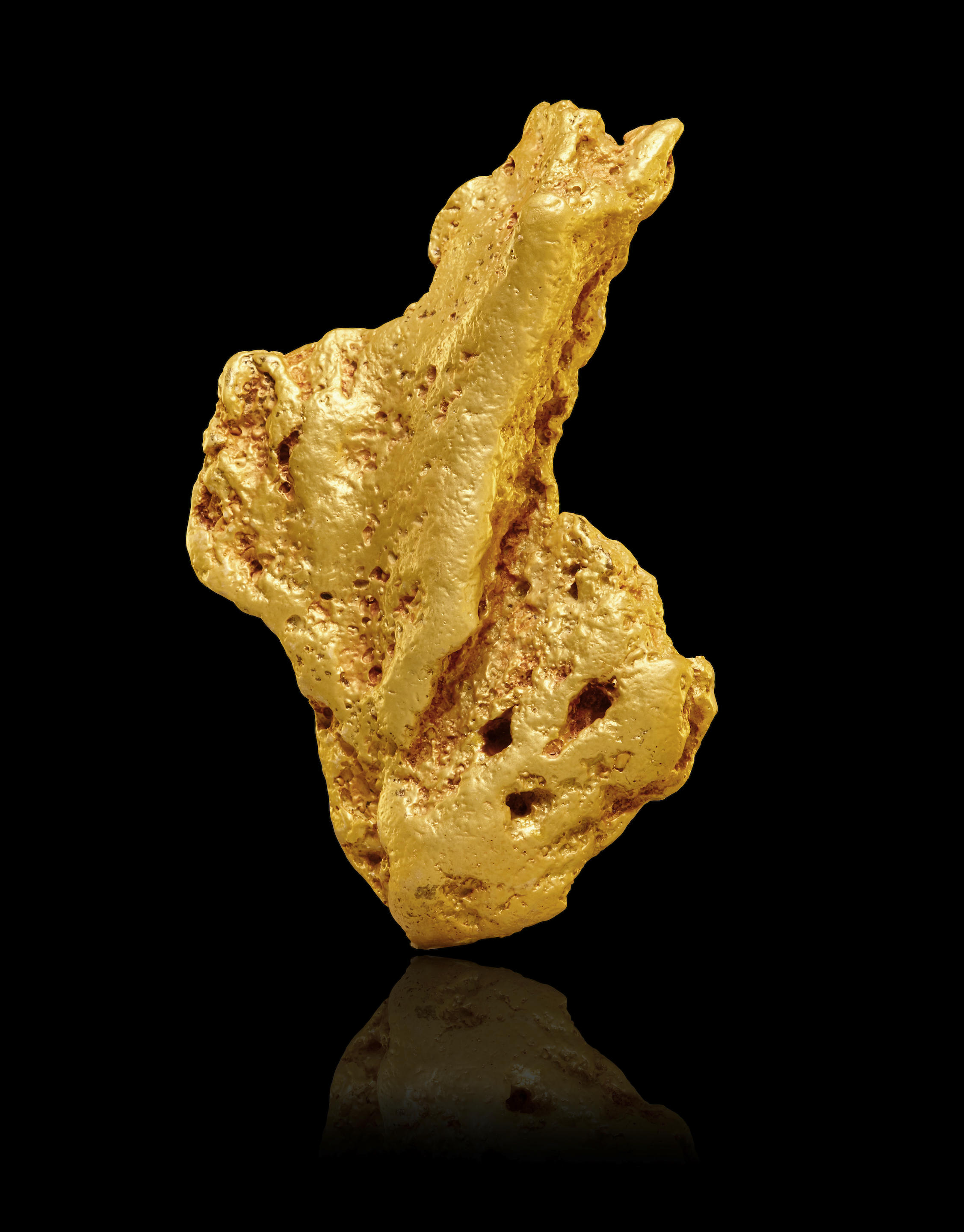 Museum-quality Cast Replica Gold Nugget--