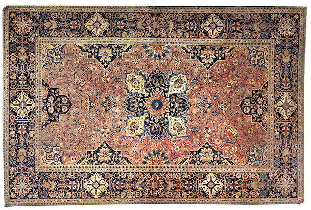 Bonhams A Mohtasham Kashan Rug Central Persia Size Approximately 4ft 9in X 7ft 3in