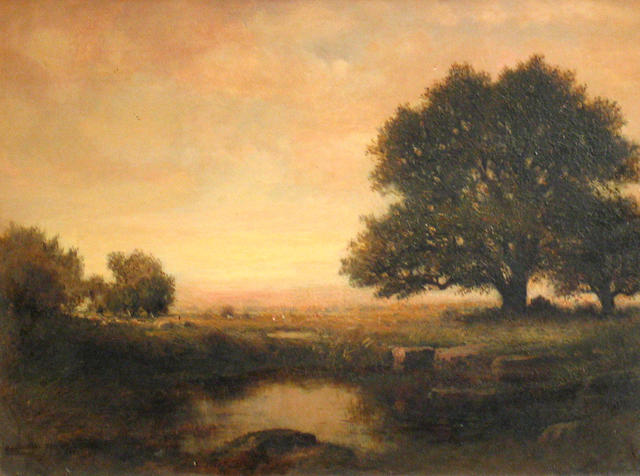 Bonhams : George Vicat Cole (British 1833-1893) A river landscape at ...