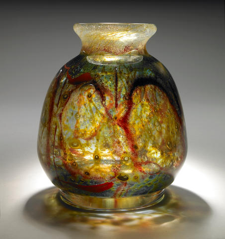 Bonhams : A moss agate glass vase