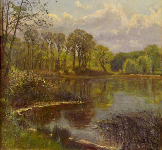 Bonhams : Olaf Viggo Peter Langer (German, 1860 - 1942) A landscape ...