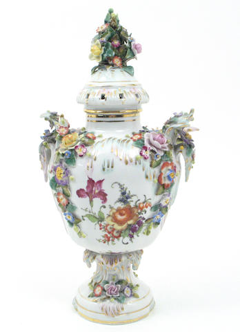 Bonhams : A German porcelain covered vase