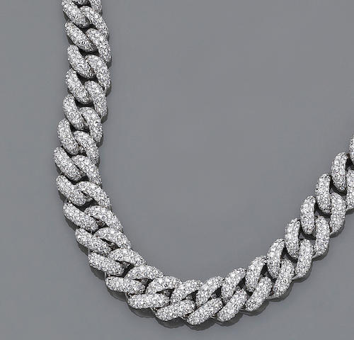 Bonhams : A diamond necklace