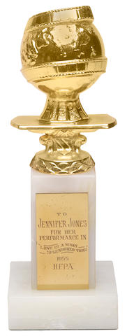 Bonhams : A Jennifer Jones Golden Globe award for 