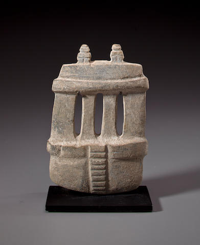 Bonhams : Mezcala Stone Temple, Late Preclassic, ca. 300 - 100 B.C.