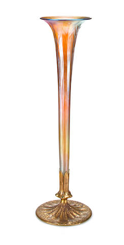 Bonhams : A Tiffany Furnaces Favrile glass and enameled gilt-bronze ...