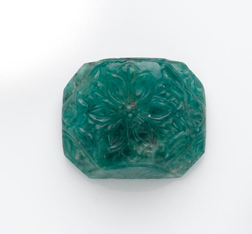 Bonhams : Carved Emerald