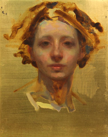 Bonhams : Kate Lehman (American, born 1968) Portrait of a woman 8 x 6in