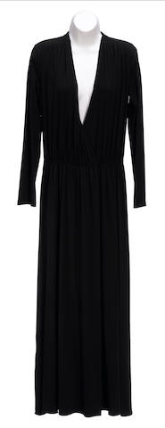 Bonhams : A Calvin Klein long black dress