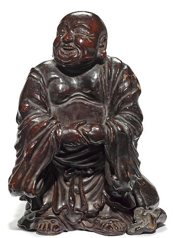 Bonhams : A dried-lacquer figure of Hotei By Ogawa Haritsu (Ritsuo ...