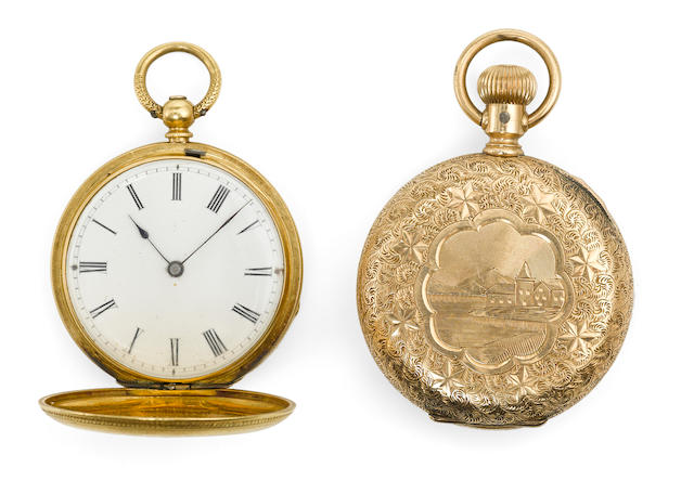 Bonhams : A Natalie Wood pair of gold pocket watches