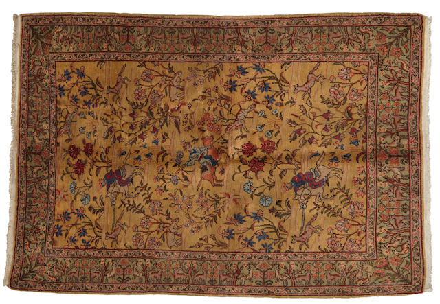 Bonhams : A Turkish rug size approximately 4ft. 3in. x 6ft. 3in.
