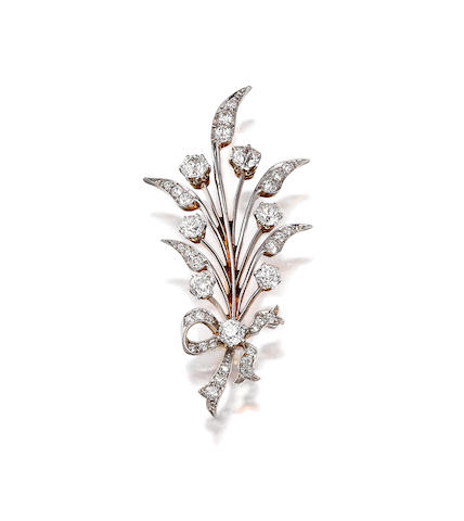 Bonhams : An Antique diamond brooch, Tiffany & Co.,