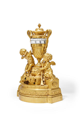 Bonhams : A fine Louis XVI style ormolu urn form pendule à cercles ...