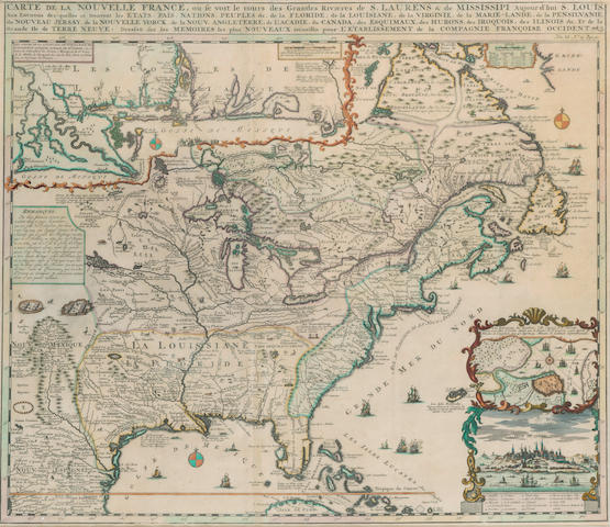 carte de amsterdam Bonhams : CHATELAIN, HENRI. 1684 1743. Carte De La Nouvelle France 