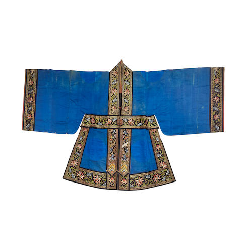 Bonhams : A blue silk Daoist robe, Daopao Late Qing/Republic period