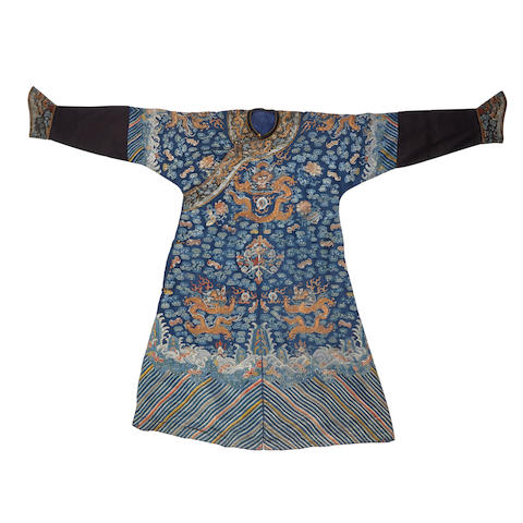Bonhams : An embroidered silk gauze court robe Late Qing dynasty