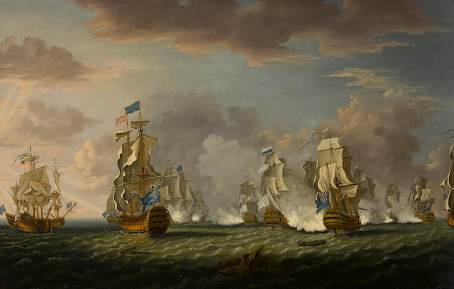Bonhams : Richard Paton (London 1717-1791) The battle off Lagos, August ...
