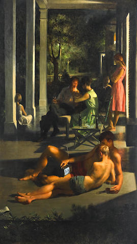 John Koch (1909-1978) Summer Night 78 x 44in (198.1 x 111.8cm) (Painted in 1965.)
