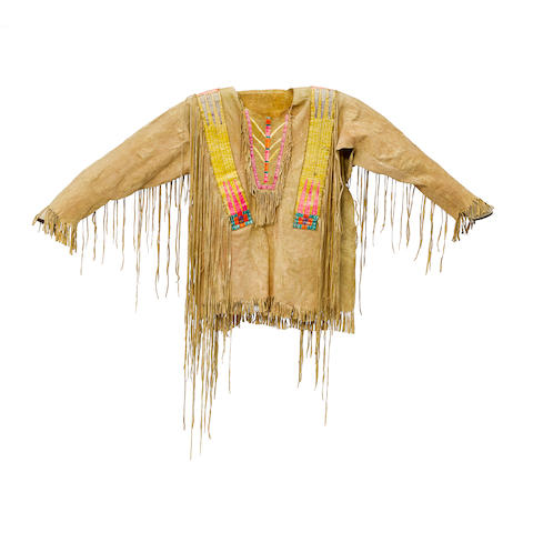 Bonhams : A Fort Berthold man's quilled shirt, with two related photographs