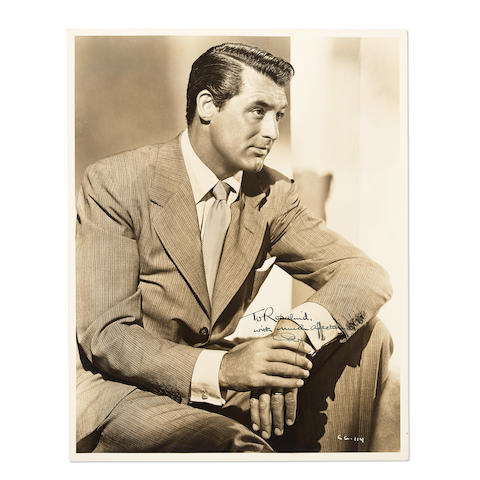 Bonhams : A Cary Grant oversized portrait inscribed to Rosalind Russell