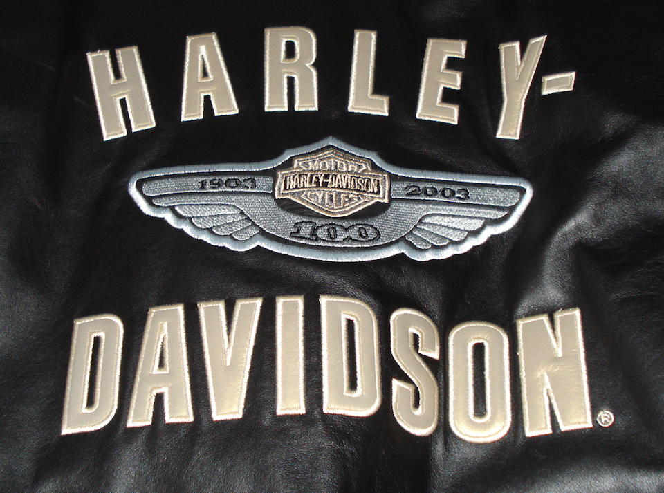 Bonhams : A '100 Years' Harley-Davidson commemorative leather jacket,