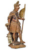 Thumbnail of A Continental carved and polychromed limewood figure of St. Florian Tyrolean, 18th century image 2