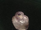 Thumbnail of An amethyst 'landscape' snuff bottle  Rustic Crystal Master School, 1750-1860 image 4