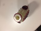 Thumbnail of A cranberry-red and white glass chrysanthemum blossom snuff bottle  1750-1800 image 4