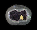 Thumbnail of Superb Gem Amethyst Cave with Calcite Crystal image 1