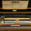 Thumbnail of A SWISS PART EBONIZED AND INLAID WOOD MUSIC BOX ON STAND WITH SIX CYLINDERS19th century image 3