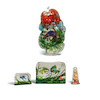 Thumbnail of A GROUP OF FOUR MURANO BLOWN GLASS AQUARIUM SCULPTURES mid 20th century, comprising three freestanding sculptures and one wall-hanging plaque, the largest sculpture depicting two beta fishwidth of largest 10in (25.4cm) image 1