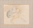 Thumbnail of Raphael Soyer (American, 1899-1987) Reclining Woman 13 7/8 x 16 7/8 in. (35.3 x 42.9 cm) matted, unframed image 2