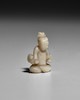 Thumbnail of A MINIATURE JADE FIGURE OF BODHISATTVA Song-Ming dynasty image 2