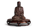 Thumbnail of A CARVED AND LACQUERED WOOD SEATED FIGURE OF BUDDHA 17th century (2) image 4