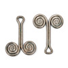Thumbnail of A pair of Batak silver ear ornaments, Padung-Padung ht. 5 in. image 1