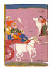 Thumbnail of FOUR PARTIAL FOLIOS FROM A BHAGAVATA PURARA SERIES ATTRIBUTED TO SAHIBDIN, MEWAR, CIRCA 1645 image 4