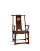 Thumbnail of A RARE AND EXCEPTIONAL HUANGHUALI AND NANMU 'FU' CHARACTER YOKEBACK ARMCHAIR, GUANMAOYI Ming dynasty, 16th/17th century image 5