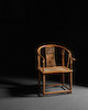Thumbnail of A RARE AND EXCEPTIONAL HUANGHUALI AND HUAMU BAMBOO-STYLE HORSESHOE BACK ARMCHAIR, QUANYI 17th/18th century image 13