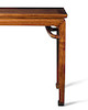 Thumbnail of A LARGE HUANGHUALI WAISTED CORNER-LEG TABLE WITH GIANT ARM BRACES, TIAOZHUO 17th/18th century image 5