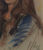 Thumbnail of Raphael Soyer (American, 1899-1987) Two Framed Works of Women Portrait of a Woman and Woman Fixing Her Hair image 3