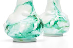 Thumbnail of Pair of Royal Doulton Chinese Jade Vases, England, c. 1930, image 3