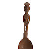 Thumbnail of A Philippine carved wood maternity figure and Spoon ht. 10, and 6 1/4 in. image 3