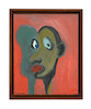 Thumbnail of GEORGE CONDO (B. 1957) Red Portrait 1983 image 1