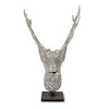 Thumbnail of Cast Iron Silver-painted Stag Head image 1