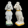 Thumbnail of Two Large Painted Cement Poodles image 1