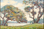 Thumbnail of Clark Hobart (American, 1868-1948) Women by the Lake 20 x 30 1/4 in. framed 27 1/4 x 37 1/4 x 2 1/4 in. image 1