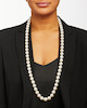 Thumbnail of AN 18K WHITE GOLD, CULTURED PEARL AND DIAMOND NECKLACE image 3