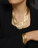 Thumbnail of AN 18K GOLD NECKLACE AND BRACELET SET image 3