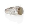 Thumbnail of A PLATINUM, CAT'S EYE CHRYSOBERYL AND DIAMOND RING image 2